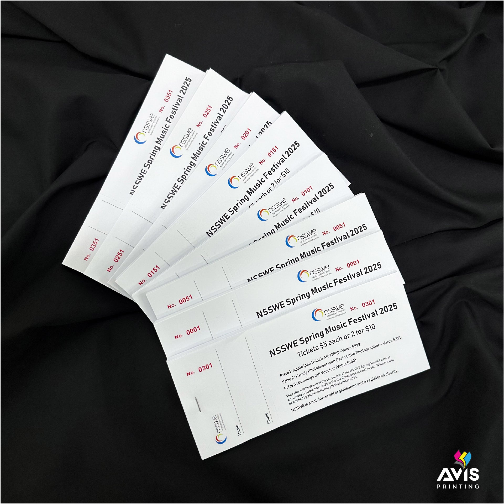 Raffle Ticket Printing in Sydney