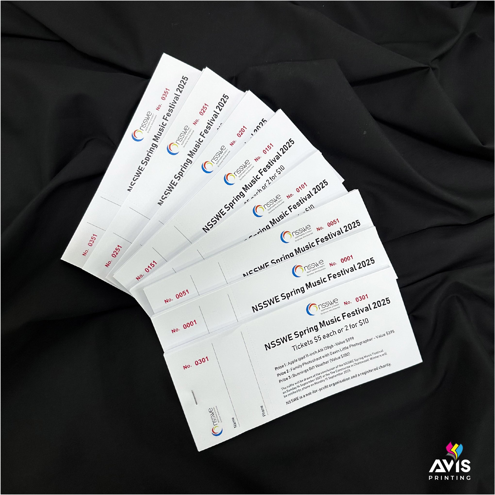 Raffle Ticket Printing in Sydney