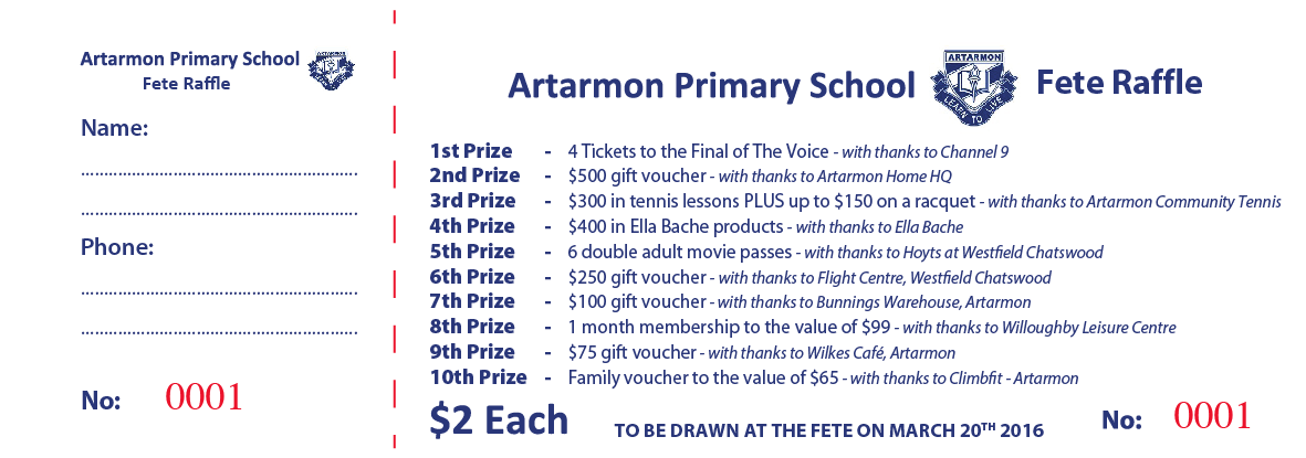 Raffle Tickets Printing in Sydney – Avis Printing